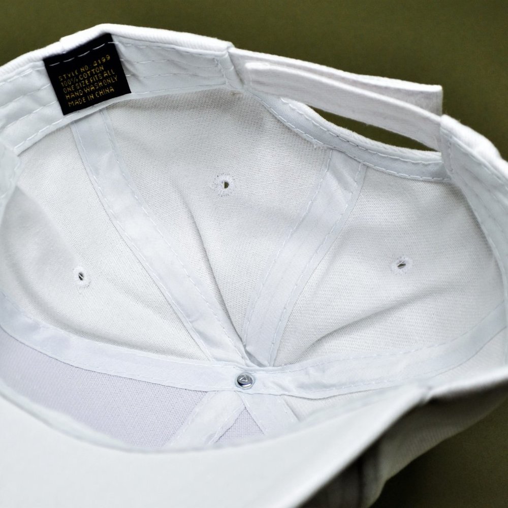 Custom Made "Book Hoarder" White Baseball Cap - Adjustable Velcro - Picture 7 of 9